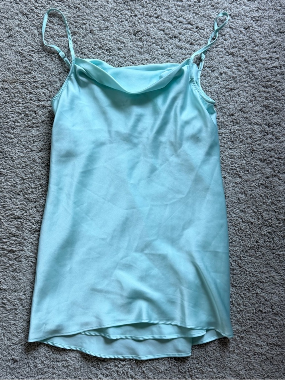 Cowl Neck Satin Mini Dress